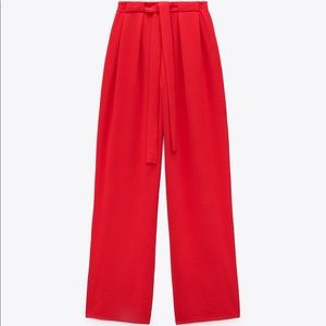 Red Flowy Trousers